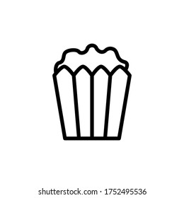 Popcorn, box icon. Simple line, outline vector elements of shopping center icons for ui and ux, website or mobile application