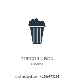 Popcorn box icon vector. Trendy flat popcorn box icon from cinema collection isolated on white background. Vector illustration can be used for web and mobile graphic design, logo, eps10