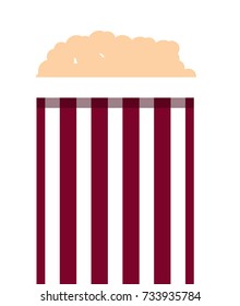 Popcorn box isolated vector illustration