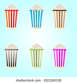 Popcorn box Movie and cinema concept vector illustration