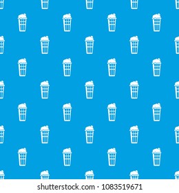 Popcorn box pattern vector seamless blue repeat for any use