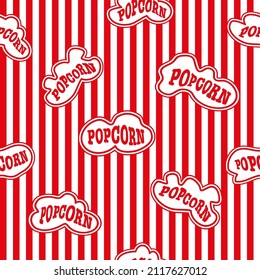 Popcorn box seamless pattern for packaging, boxes, clothes