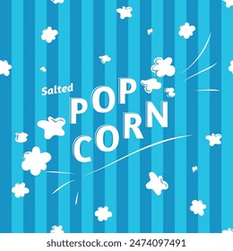 Popcorn box seamless pattern for packaging