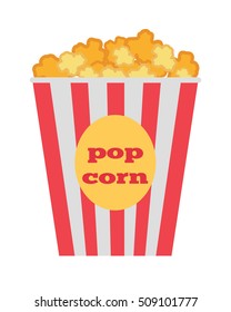Popcorn box vector icon