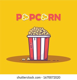 Popcorn bucket box Vector design 