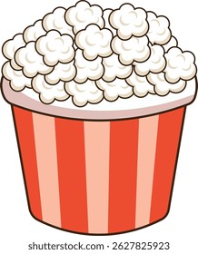 Popcorn bucket, clipart, illustration, for backgrounds textures, designers