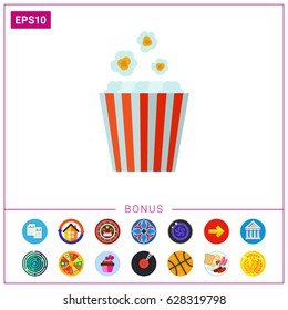 Popcorn bucket icon