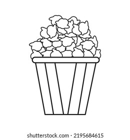 Popcorn Bucket Icon. Design Element. Vector Illustration. Stock Image.