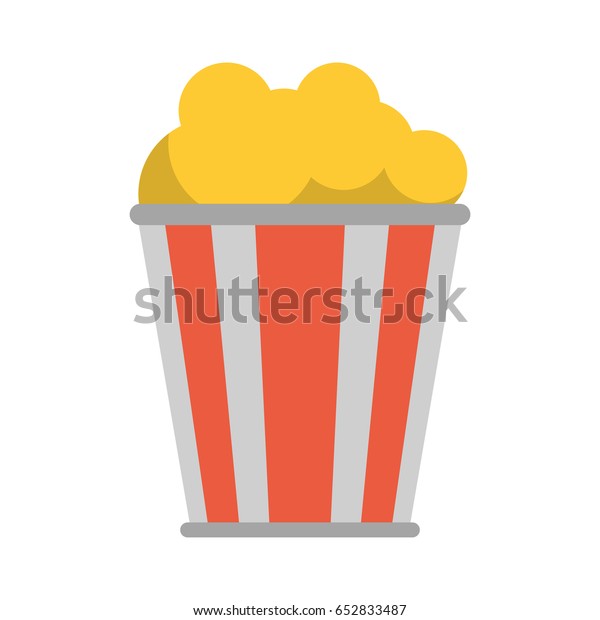 Popcorn Bucket Icon Image Stock Vector (Royalty Free) 652833487