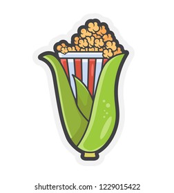 Popcorn bucket vector