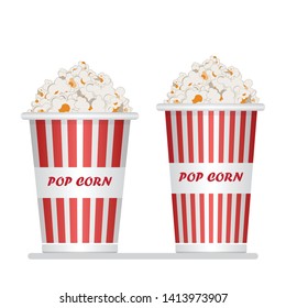 Popcorn bucket vector illustration isolated on white background