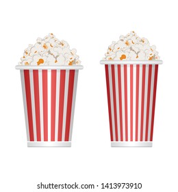 Popcorn bucket vector illustration isolated on white background