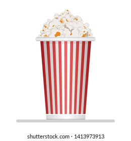 Popcorn bucket vector illustration isolated on white background