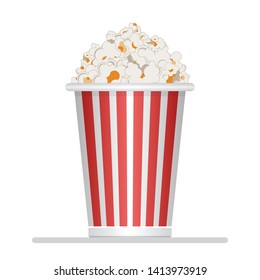 Popcorn bucket vector illustration isolated on white background