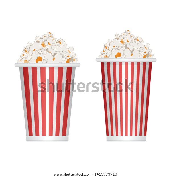 Popcorn Bucket Vector Illustration Isolated On Stock Vector (Royalty ...