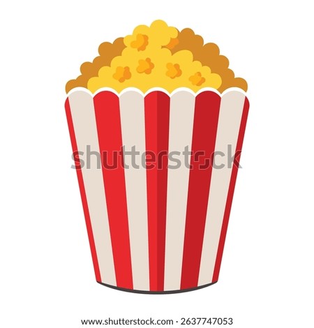 Popcorn bucket vector illustration snack cinema food icon clipart PNG