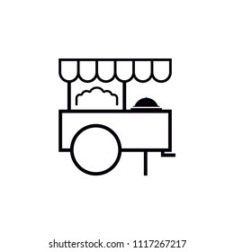 Popcorn car vector icon