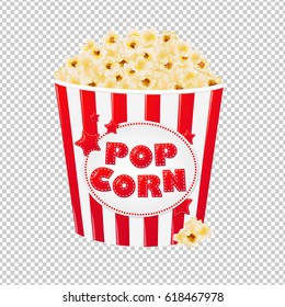 Popcorn in Kartonschachtel Gradient Mesh, Vektorgrafik