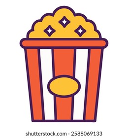 Popcorn carnival icon illustration vector