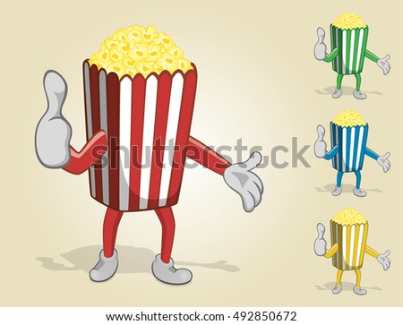 Popcorn Carton With Big Thumb Up