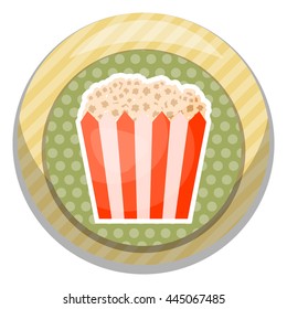 Popcorn cartoon icon. Vector illustration in cartoon style