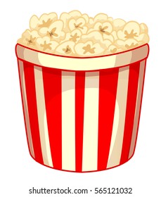 popcorn cartoon vector illustration