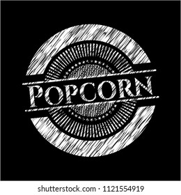 Popcorn with chalkboard texture