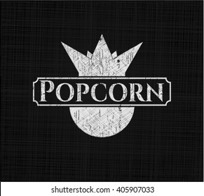 Popcorn with chalkboard texture