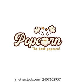 Popcorn for cinema, Delicious snack vectors, Popcorn logo.