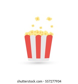 Popcorn. Cinema icon. Vector illustration