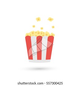 Popcorn. Cinema icon. Vector illustration