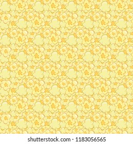 Popcorn circus cinema fast food tasty seamless pattern vector illustration. Pop corn sweet food flat vector background. Tasty unhealthy corn dessert wallpaper.