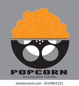 popcorn clipart vector, popcorn logo image and movie character
