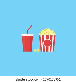 Popcorn and cold drink