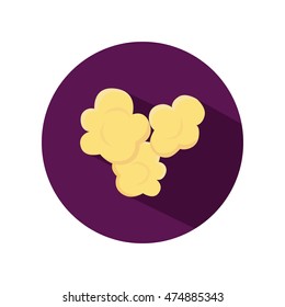 Popcorn color flat icon
