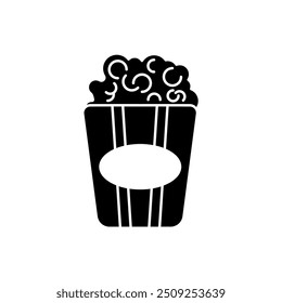 Icono de línea de concepto de palomitas de maíz. Ilustración de elemento simple. diseño de símbolo de esquema de concepto de palomitas de maíz.