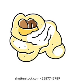 popcorn corn color icon vector. popcorn corn sign. isolated symbol illustration