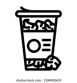 popcorn corn line icon vector. popcorn corn sign. isolated contour symbol black illustration