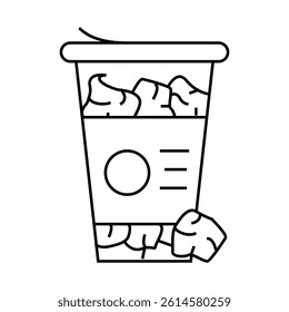 popcorn corn line icon vector. popcorn corn sign. isolated contour symbol black illustration
