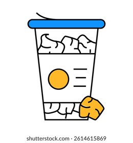 popcorn corn line icon vector. popcorn corn sign. isolated symbol illustration
