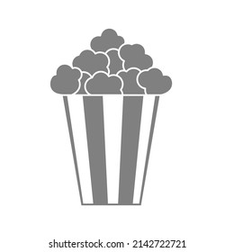 Popcorn. A cup and popcorn icon. Simple flat EPS10 illustration.