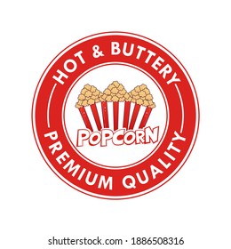 Ilustración del logotipo de diseño de palomitas