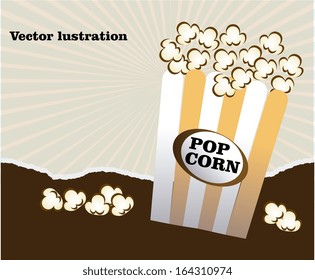 popcorn design over grunge background vector illustration