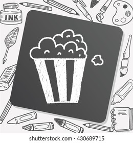 popcorn doodle drawing