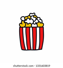 popcorn doodle icon
