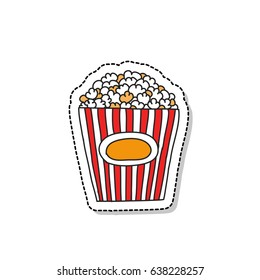 popcorn doodle icon