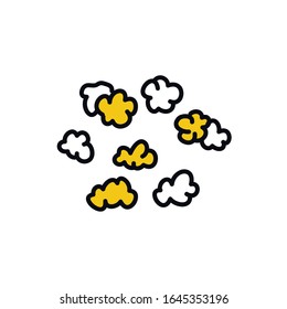 popcorn doodle icon, vector illustration