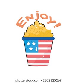 Popcorn doodle vector filled outline icon. EPS 10 file