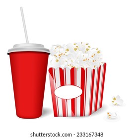 Popcorn and a drink