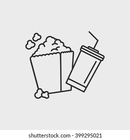 popcorn and drink icon